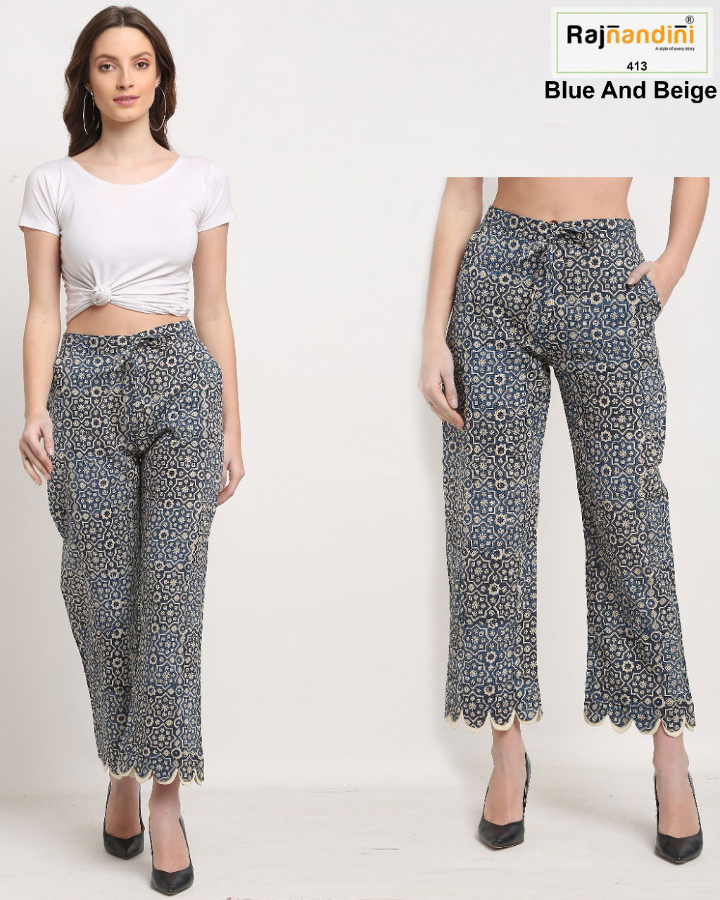 Rajnandini Plazzo 1 Cotton Printed Comfortable Pants Collection